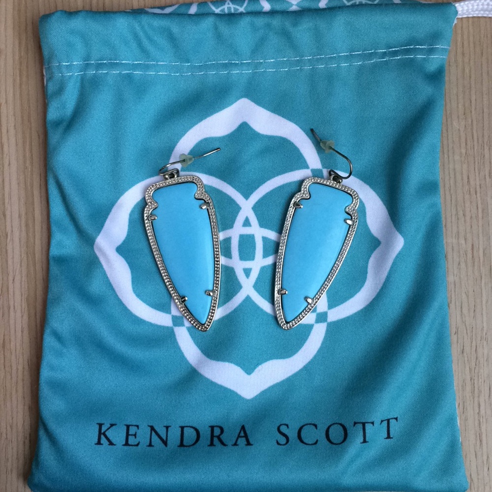 Kendra Scott Turquoise Arrowhead Earrings
